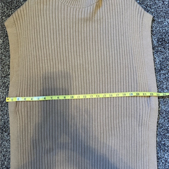 Banana Republic Factory Tan pullover poncho style mock neck sweater size small - Picture 9 of 15
